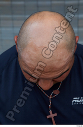 Head Man White Casual Overweight Bald Street photo references
